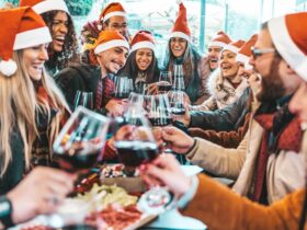 soirée de noel dans un bar