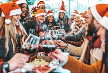 soirée de noel dans un bar